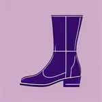 calf-length purple boots image